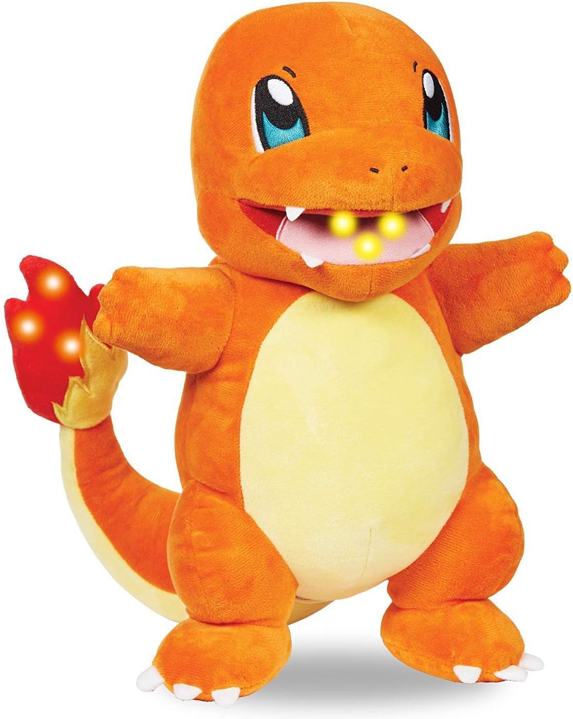 PELUCHE POKÉMON FLAME ACTION CHARMANDER,INTERACTIVO CON LUCES Y SONIDOS DE FUEGO,COLA Y BOCA ILUMINADAS, MÚLTIPLES SONIDO Y VOCES - 1