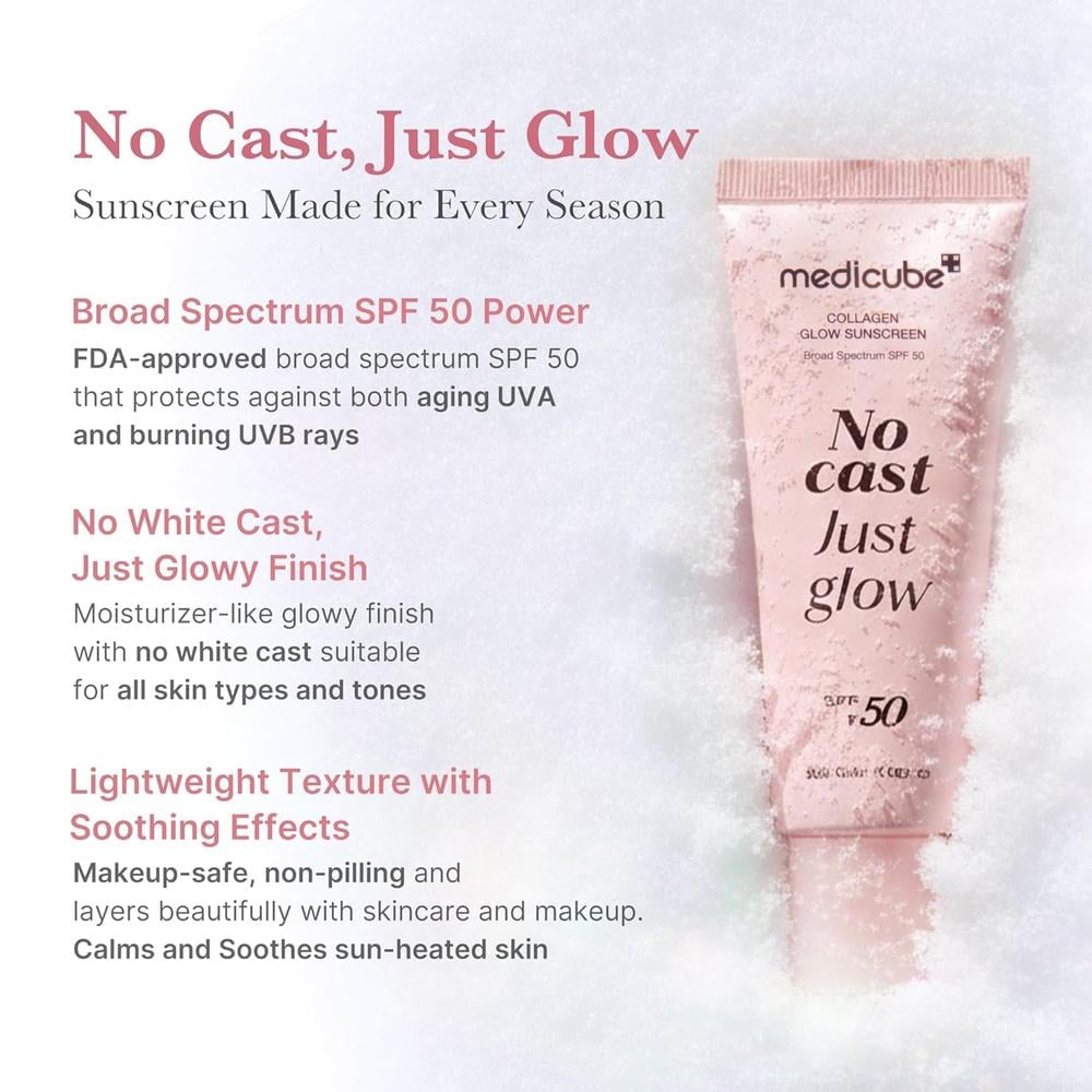 PROTECTOR SOLAR FACIAL CON COLÁGENO JUST GLOW MEDICUBE | 1.7 OZ / 50 ML - 2