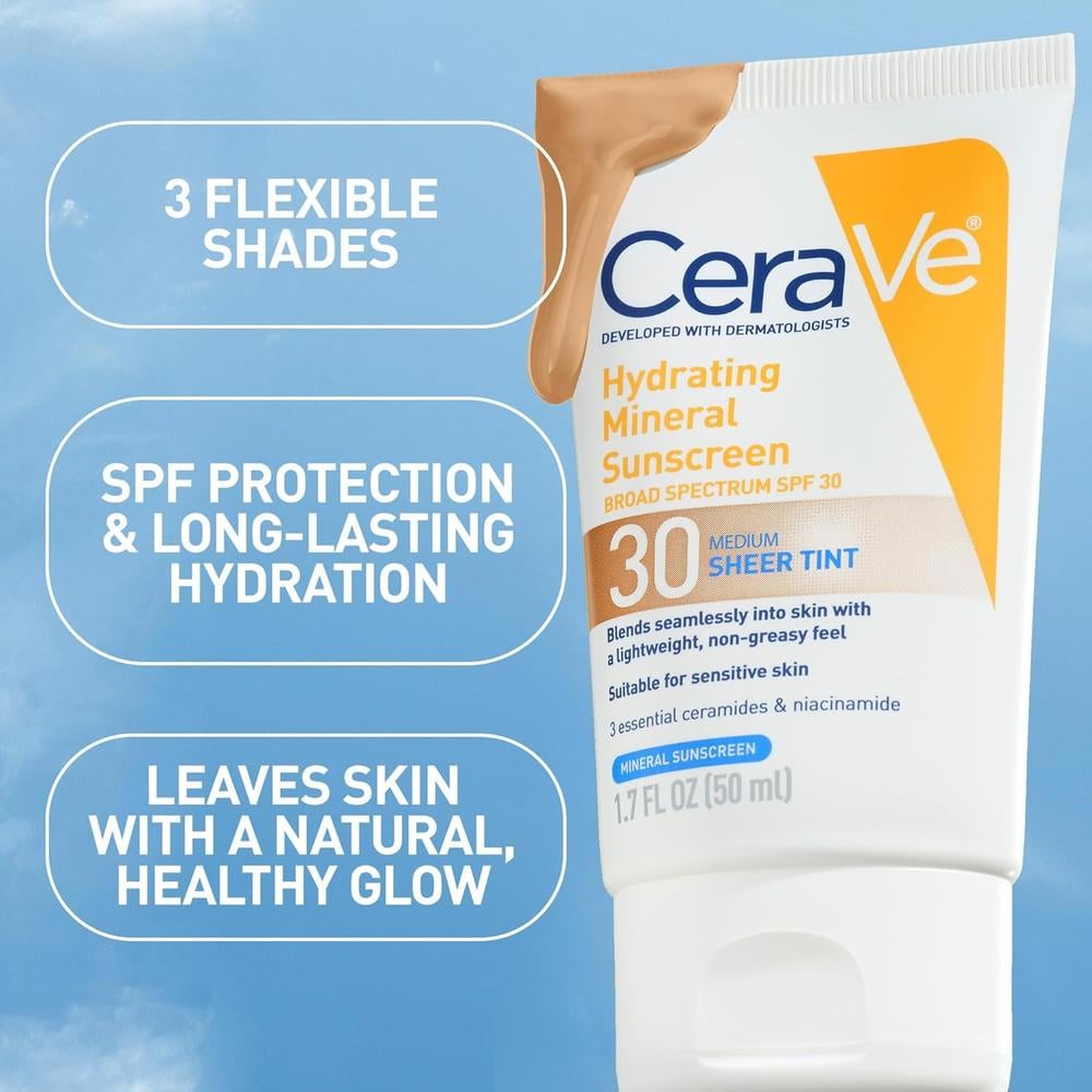 PROTECTOR SOLAR MINERAL CERAVE DE 1.7 OZ / 50 ML | MEDIUM - 6
