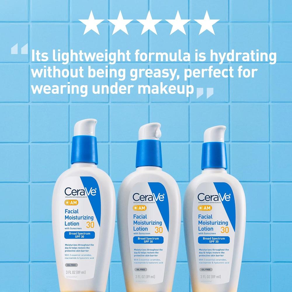 LOCIÓN FACIAL HIDRATANTE AM FPS 30 CERAVE | 3 OZ / 89 ML - 5