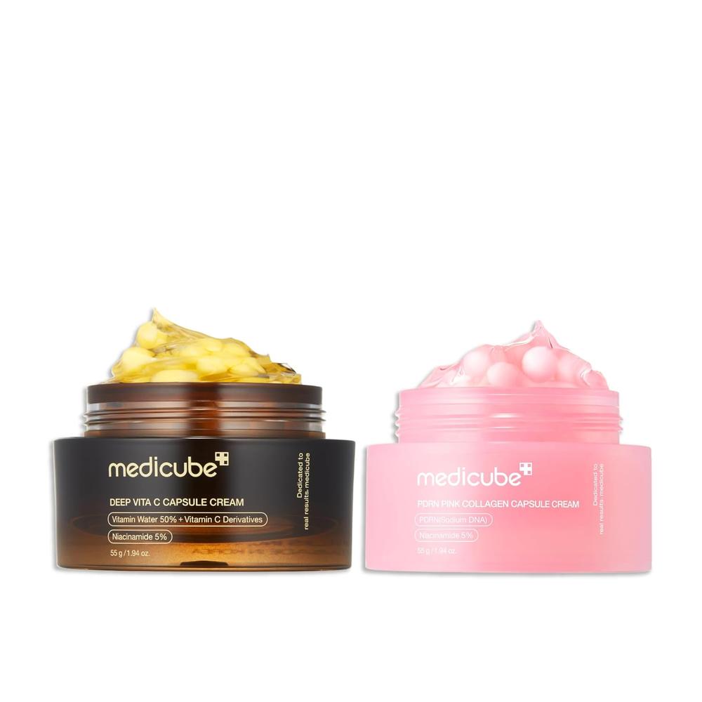 PACK HIDRATANTE FACIAL CÁPSULAS VITAMINA C Y COLÁGENO MEDICUBE - 1