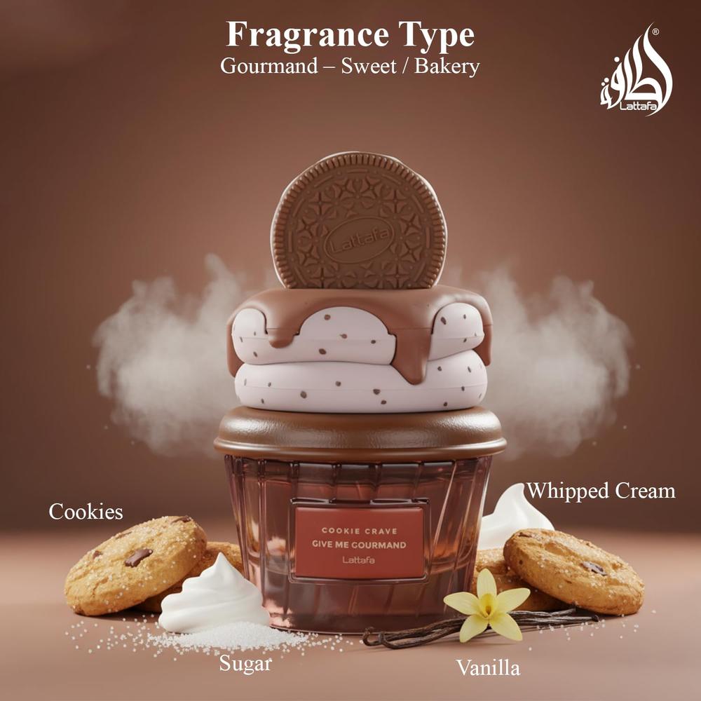 PERFUME LATTAFA COOKIE CRAVE EDP UNISEX 2.5 OZ / 75 ML - 4