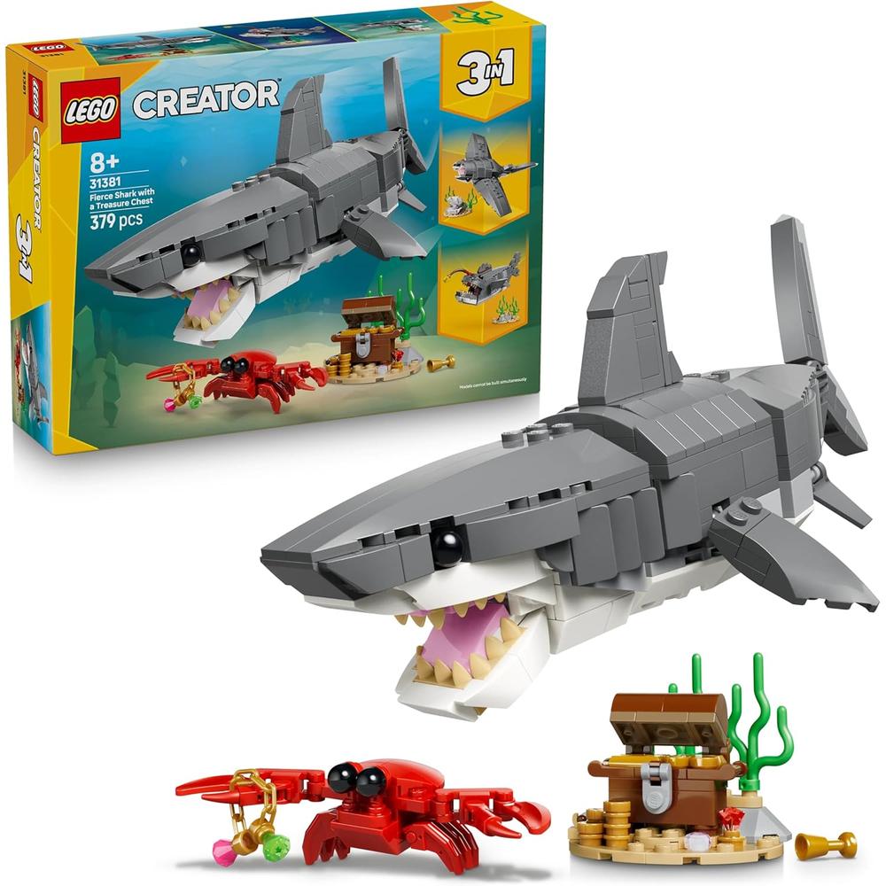 LEGO CREATOR TIBURÓN Y COFRE DEL TESORO SET DE CONSTRUCCIÓN DE ANIMAL - 1
