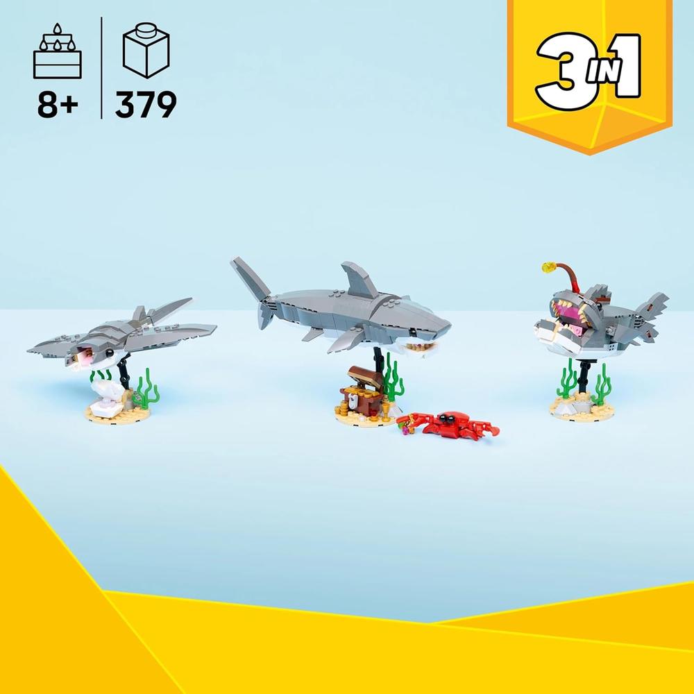 LEGO CREATOR TIBURÓN Y COFRE DEL TESORO SET DE CONSTRUCCIÓN DE ANIMAL - 3