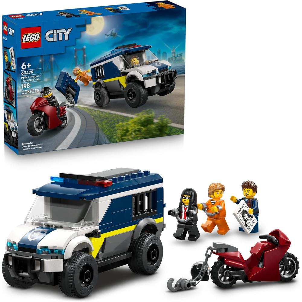 LEGO CITY FURGONETA DE TRANSPORTE DE PRISIONEROS SET DE CONSTRUCCIÓN POLICIAL - 1