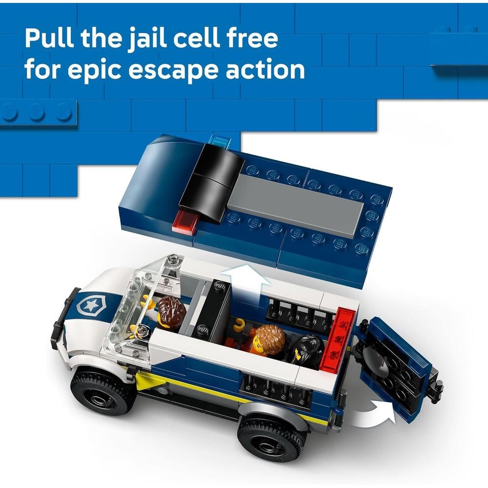 LEGO CITY FURGONETA DE TRANSPORTE DE PRISIONEROS SET DE CONSTRUCCIÓN POLICIAL - 3
