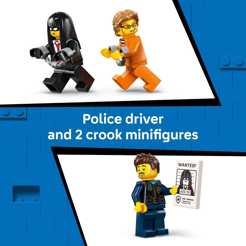 LEGO CITY FURGONETA DE TRANSPORTE DE PRISIONEROS SET DE CONSTRUCCIÓN POLICIAL - 5