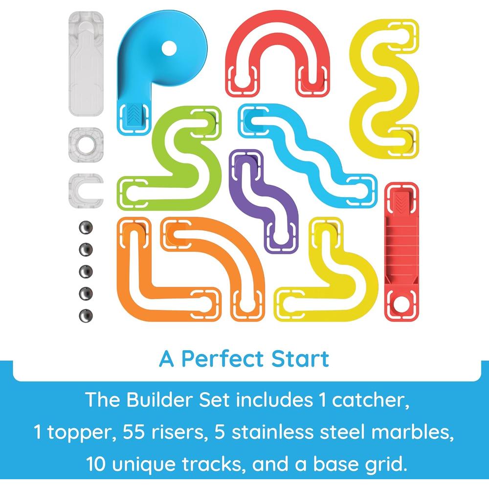 JUGUETE PISTA DE CANICAS CON CABALLETE 73 PIEZAS FAT BRAIN TOYS - 3