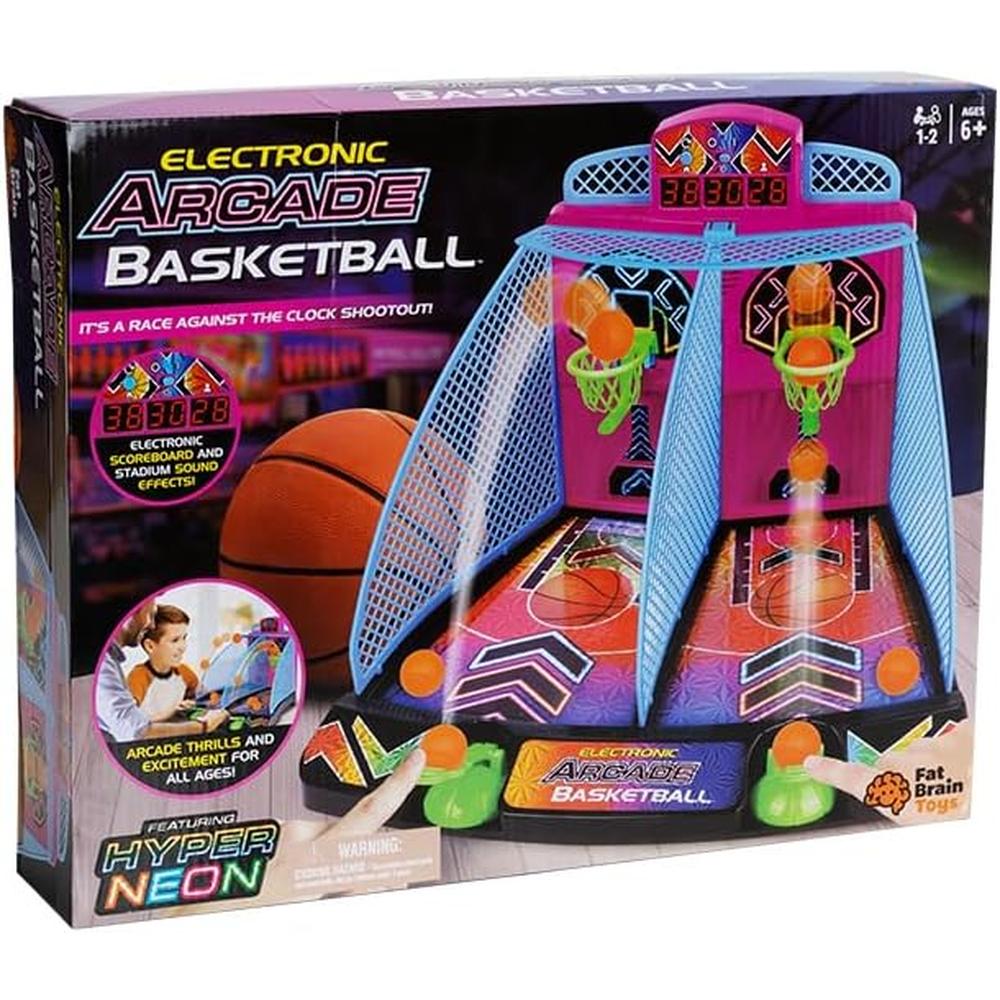 JUEGO ARCADE BALONCESTO HYPER NEON FAT BRAIN TOYS - 4
