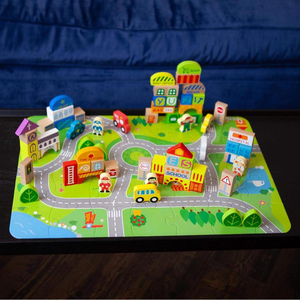 JUEGO ROMPECABEZAS MY TOWN FAT BRAIN TOYS - 2