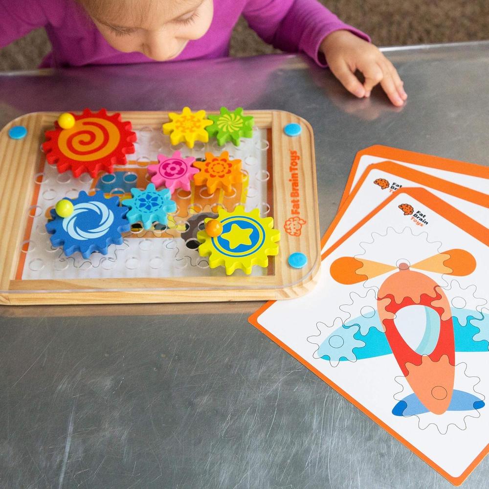 JUEGO ROMPECABEZAS DE ENGRANAJES DE MADERA FAT BRAIN TOYS - 5