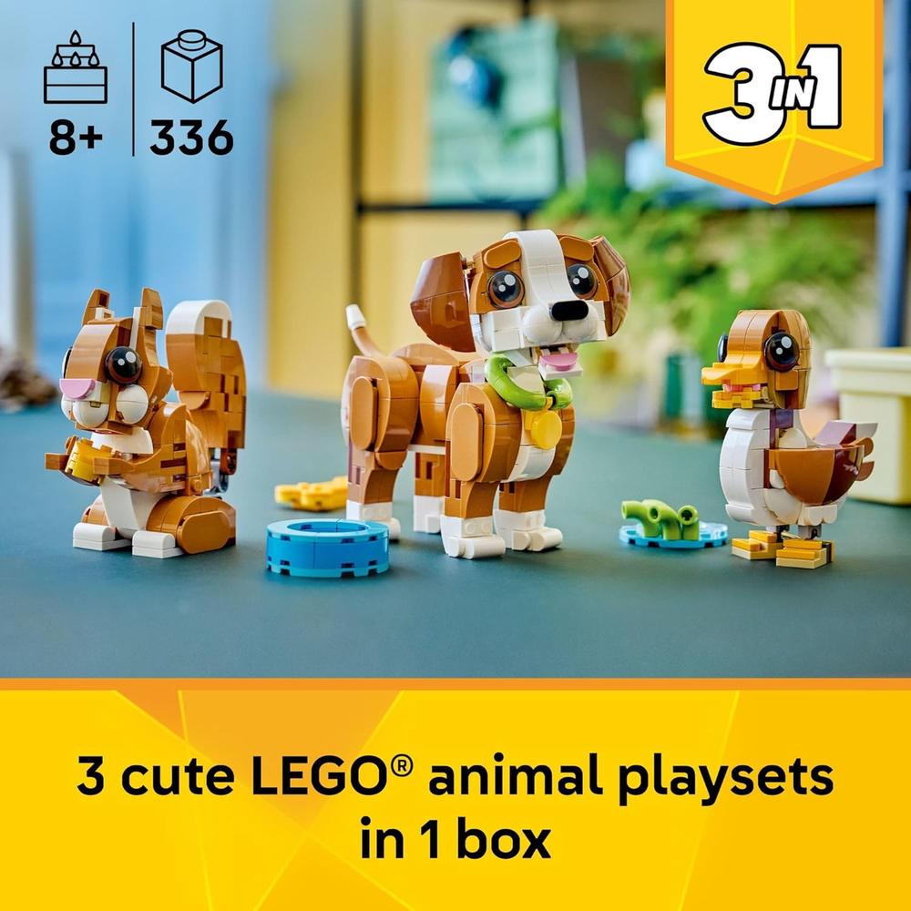 LEGO CREATOR 3 EN 1 ANIMALES ADORABLES CACHORRO JUGUETÓN 31382 - 2