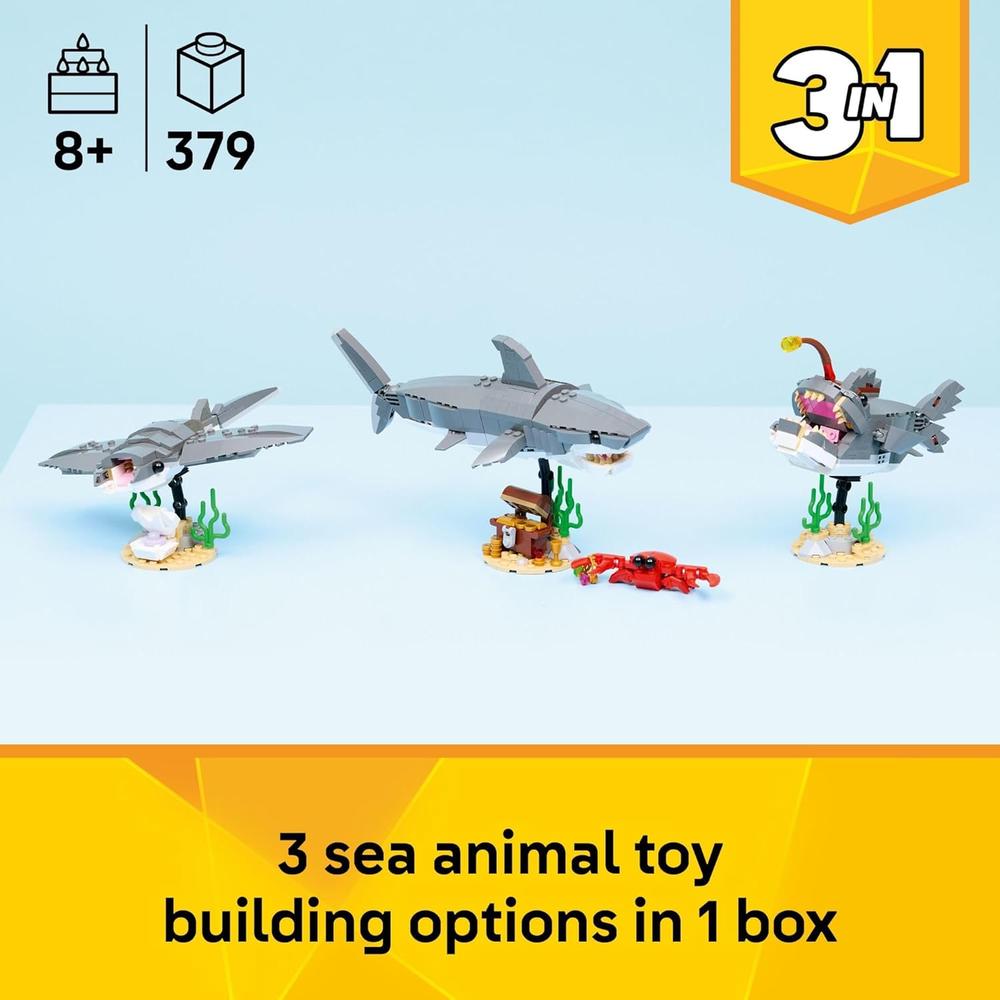 LEGO CREATOR TIBURÓN FEROZ CON COFRE DEL TESORO 31381 - 2