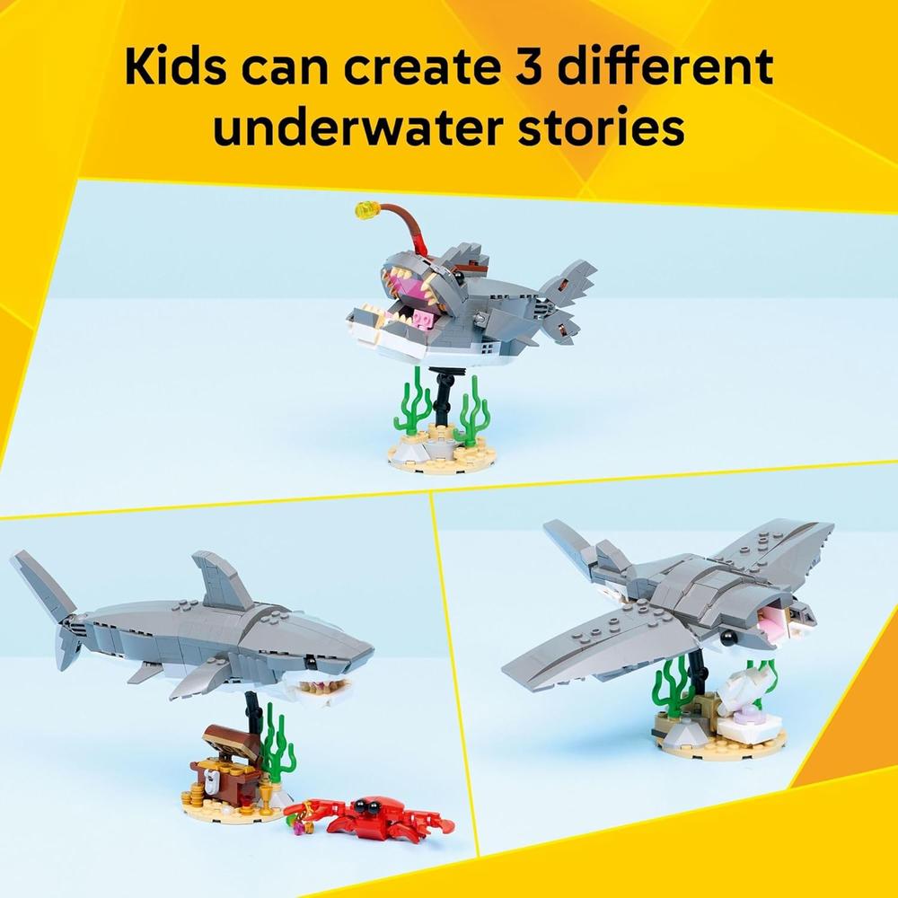 LEGO CREATOR TIBURÓN FEROZ CON COFRE DEL TESORO 31381 - 3