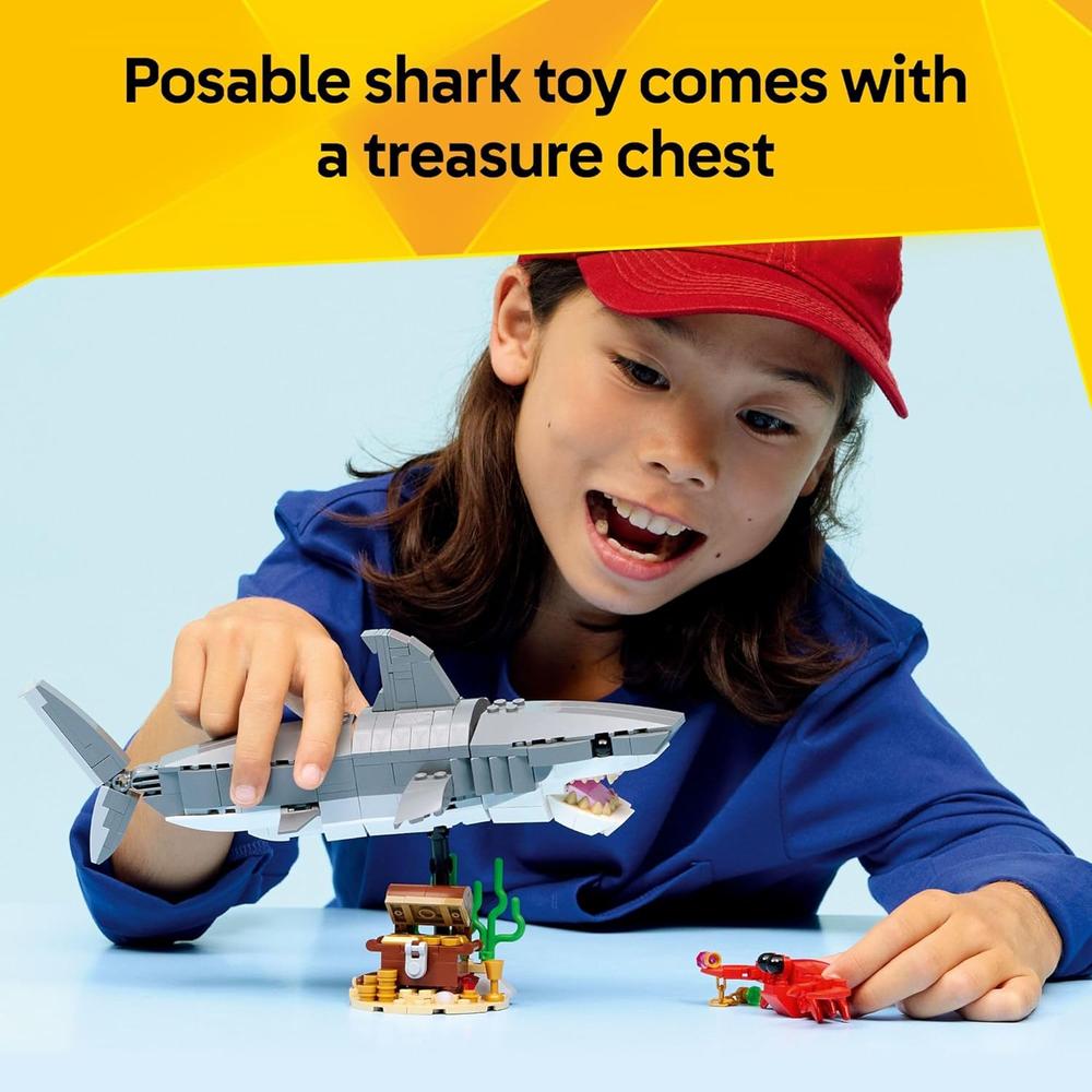 LEGO CREATOR TIBURÓN FEROZ CON COFRE DEL TESORO 31381 - 5