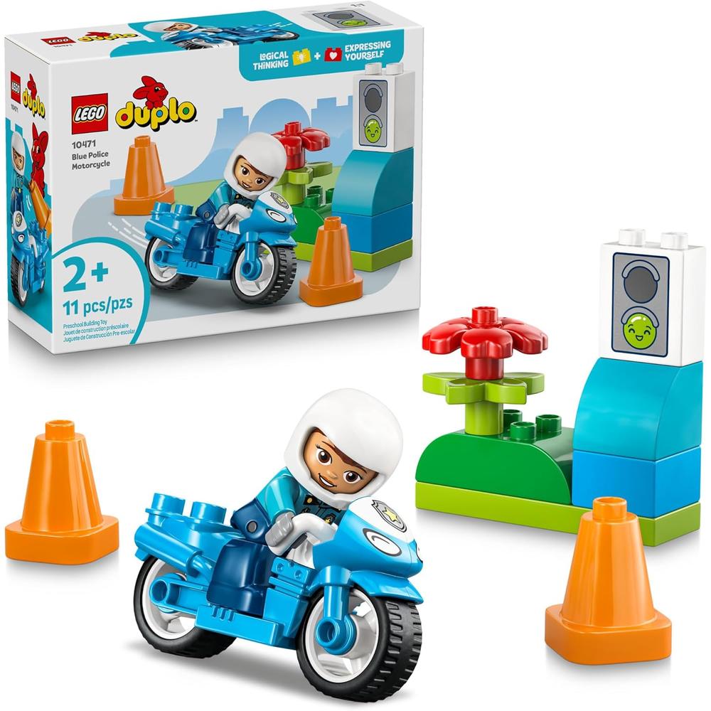 LEGO DUPLO TOWN MOTO DE POLICÍA AZUL 10471 - 1