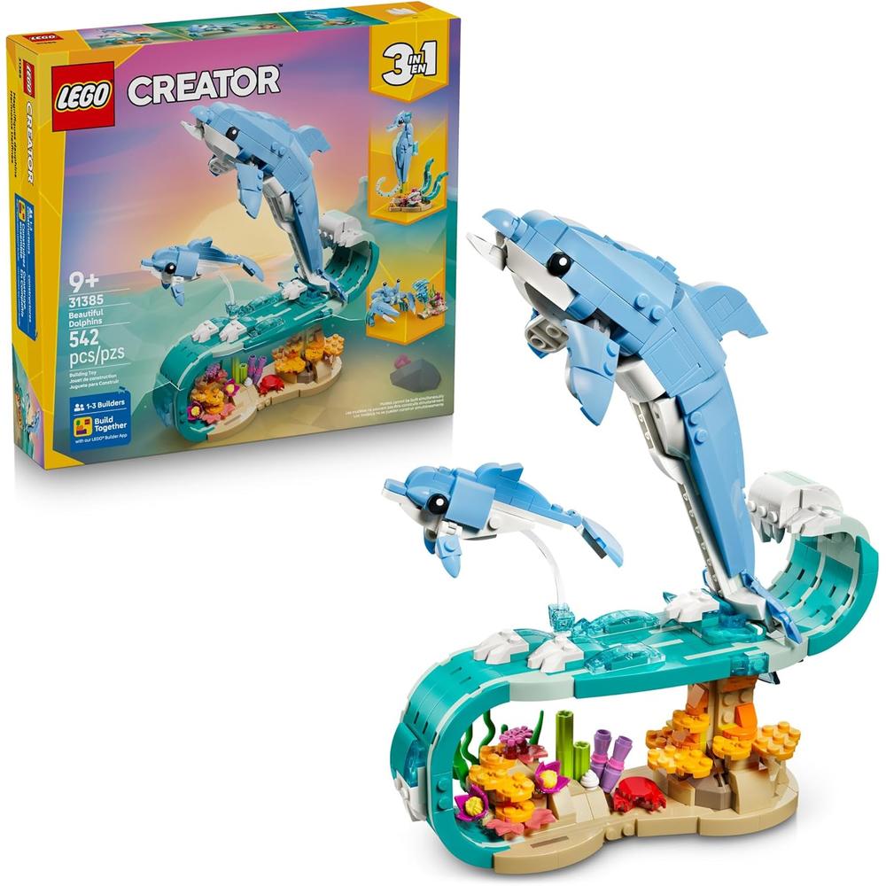 LEGO CREATOR 3 EN 1 ANIMALES MARINOS HERMOSOS DELFINES 31385 - 1