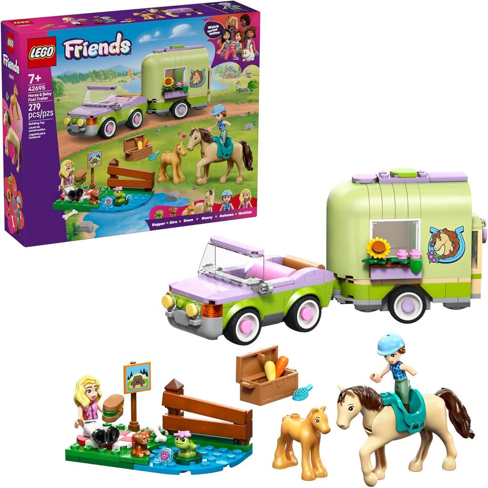 LEGO FRIENDS REMOLQUE DE CABALLO Y POTRO BEBÉ 42695 - 1