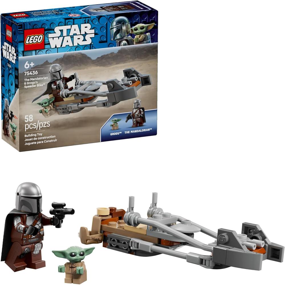 LEGO STAR WARS MANDALORIANO Y MOTO SPEEDER DE GROGU 75436 - 1