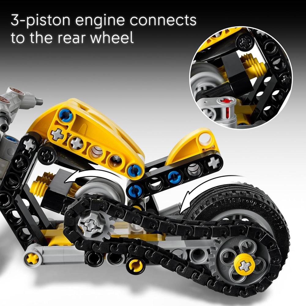 LEGO TECHNIC MOTO AMARILLA 42225 - 4