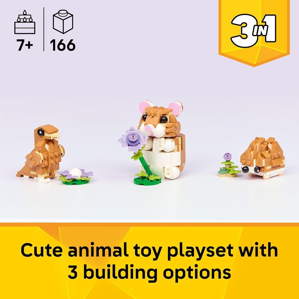 LEGO CREATOR 3 EN 1 SIMPÁTICO HÁMSTER CON FLOR 31376 - 2