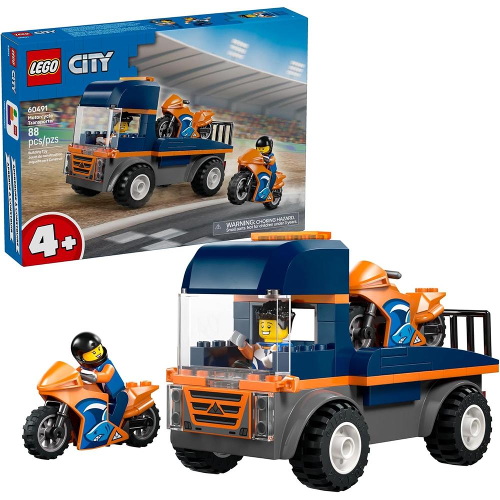 LEGO CITY CAMIÓN DE TRANSPORTE DE MOTOCICLETAS 60491 - 1
