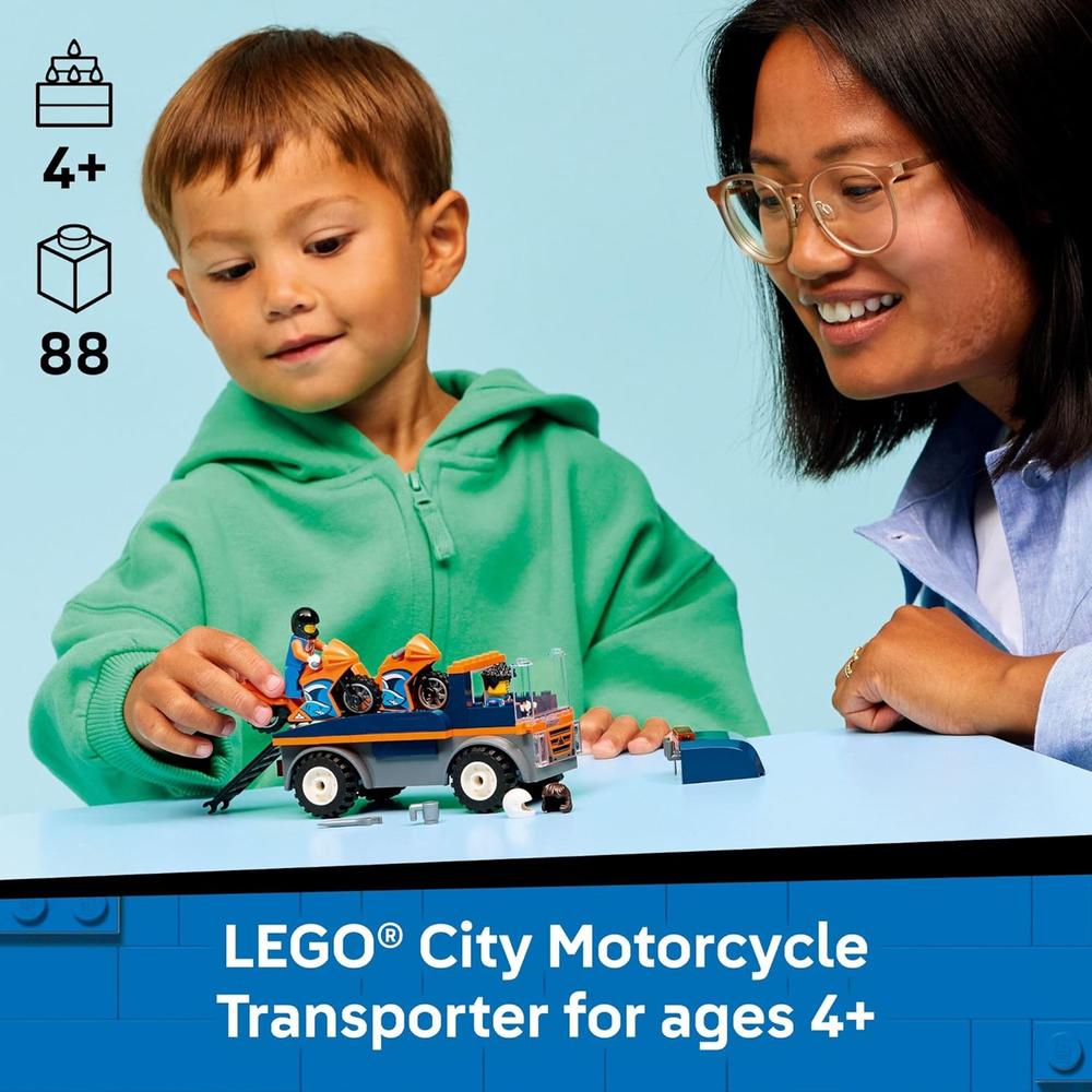 LEGO CITY CAMIÓN DE TRANSPORTE DE MOTOCICLETAS 60491 - 2