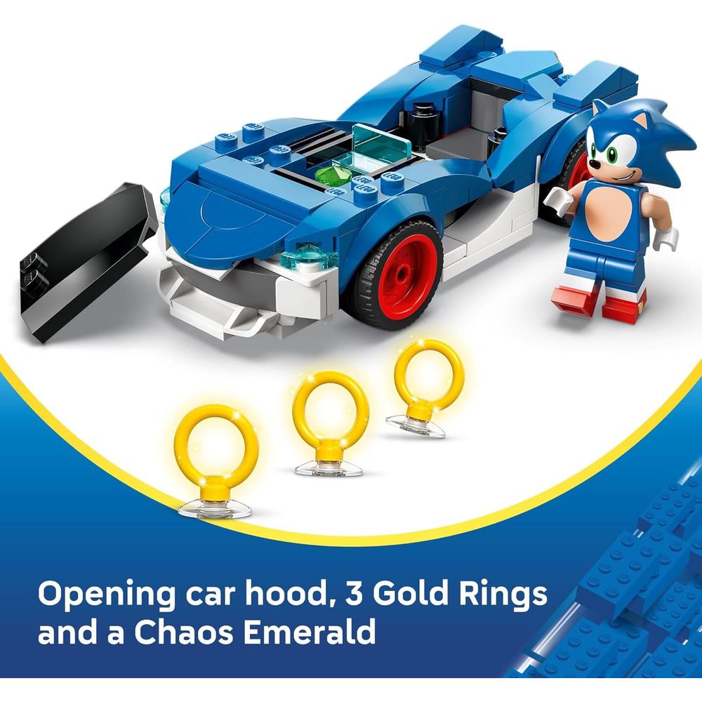 LEGO SONIC THE HEDGEHOG SONIC SPEEDSTER LIGHTNING RACE CAR 77117 - 3
