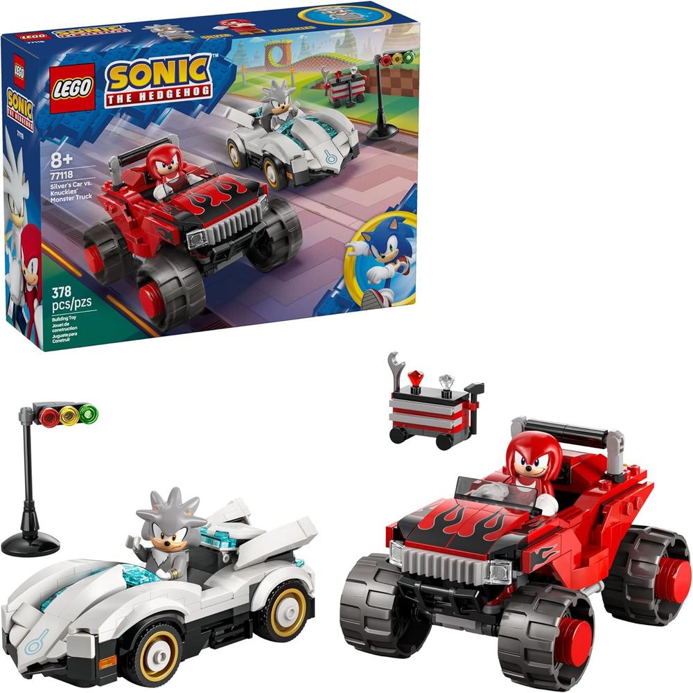 LEGO SONIC THE HEDGEHOG COCHE DE SILVER VS MONSTER TRUCK DE KNUCKLES 77118 - 1