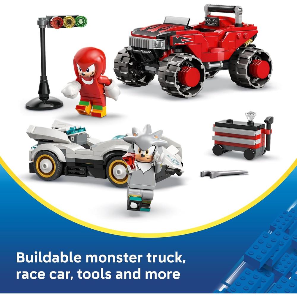 LEGO SONIC THE HEDGEHOG COCHE DE SILVER VS MONSTER TRUCK DE KNUCKLES 77118 - 3