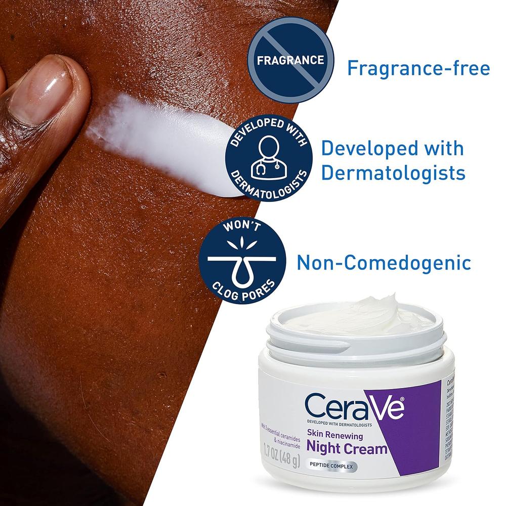 CERAVE CREMA DE NOCHE RENOVADORA DE PIEL 1.7 OZ / 48 GR - 4