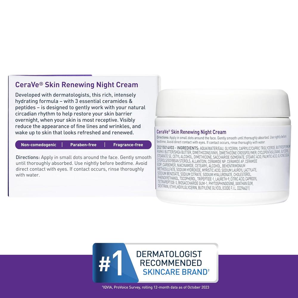 CERAVE CREMA DE NOCHE RENOVADORA DE PIEL 1.7 OZ / 48 GR - 6