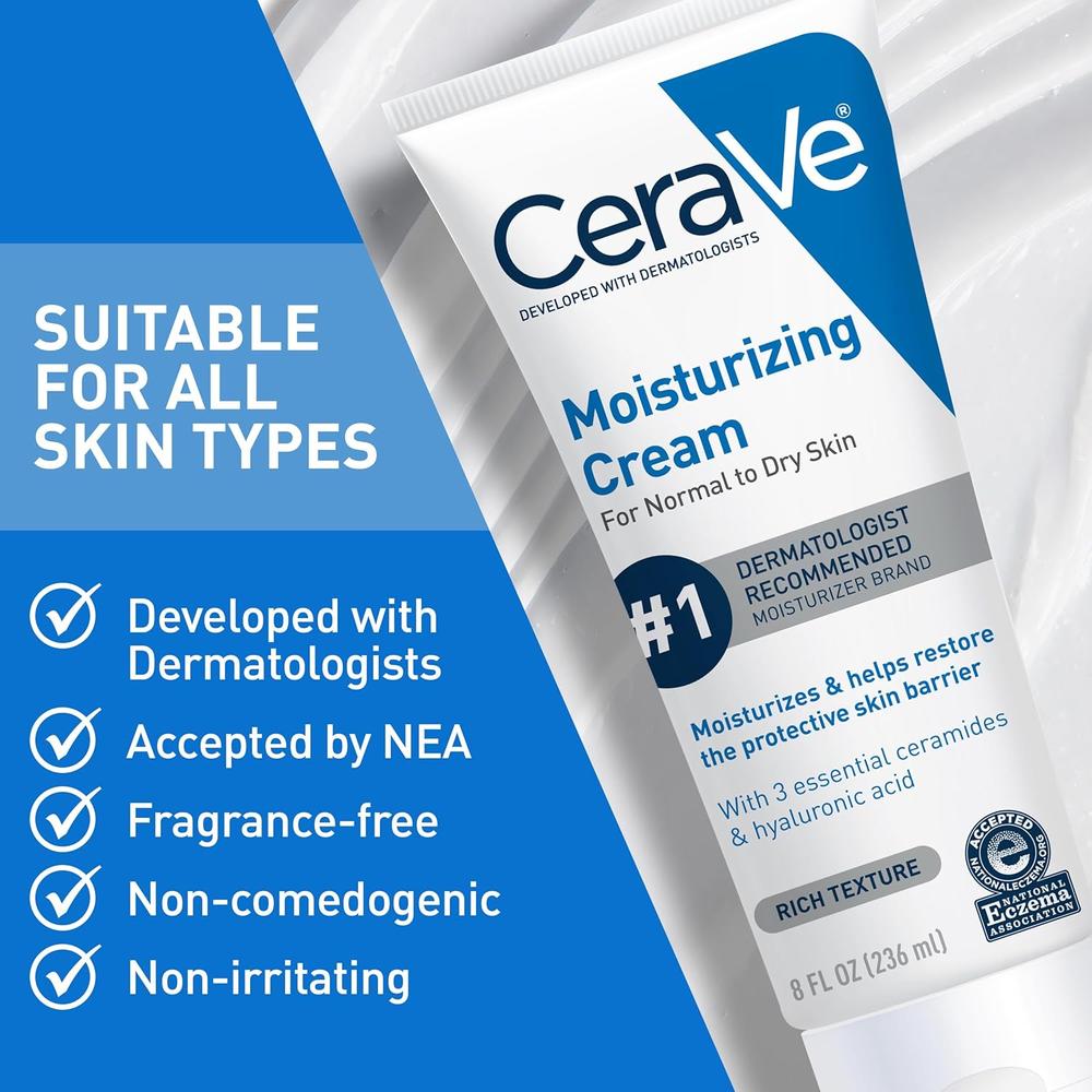 CERAVE CREMA HIDRATANTE CORPORAL Y FACIAL PARA PIEL SECA 19 OZ / 539 GR - 6