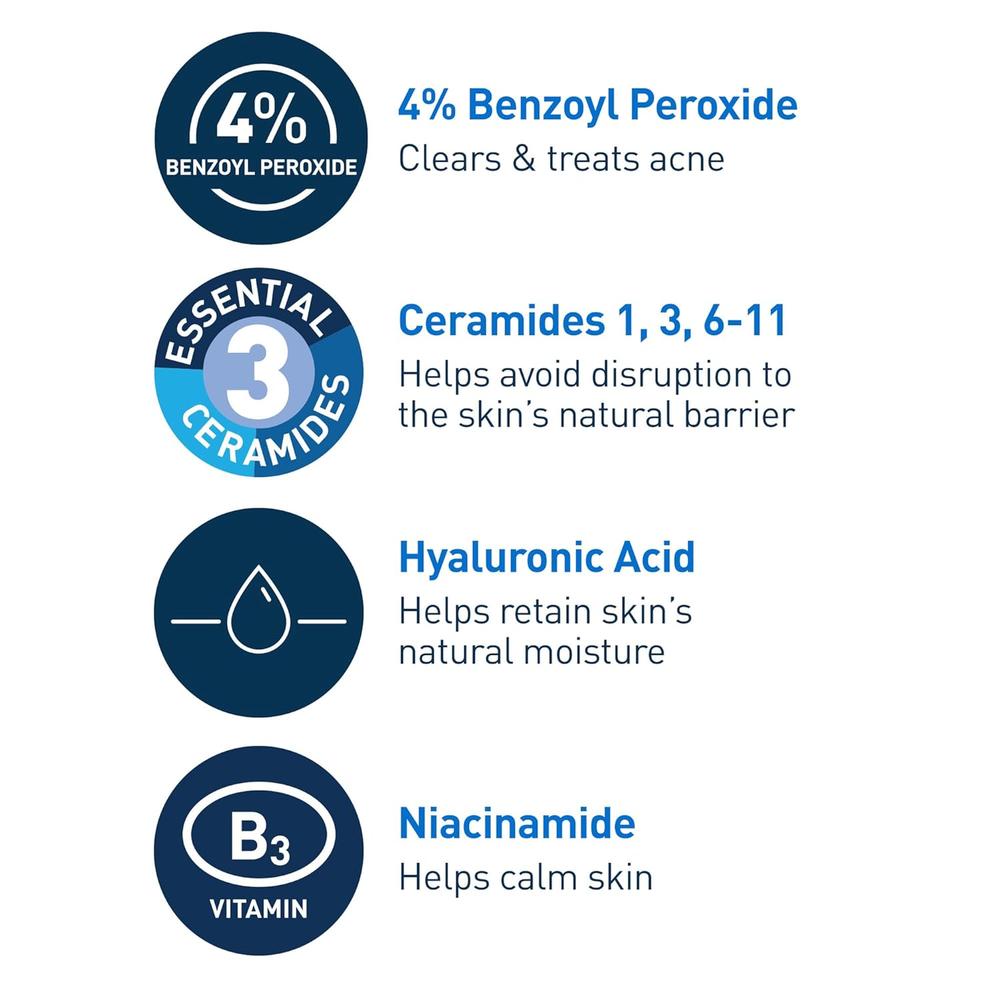 CERAVE CREMA LIMPIADORA PARA EL ACNÉ 5 OZ / 150 ML - 4