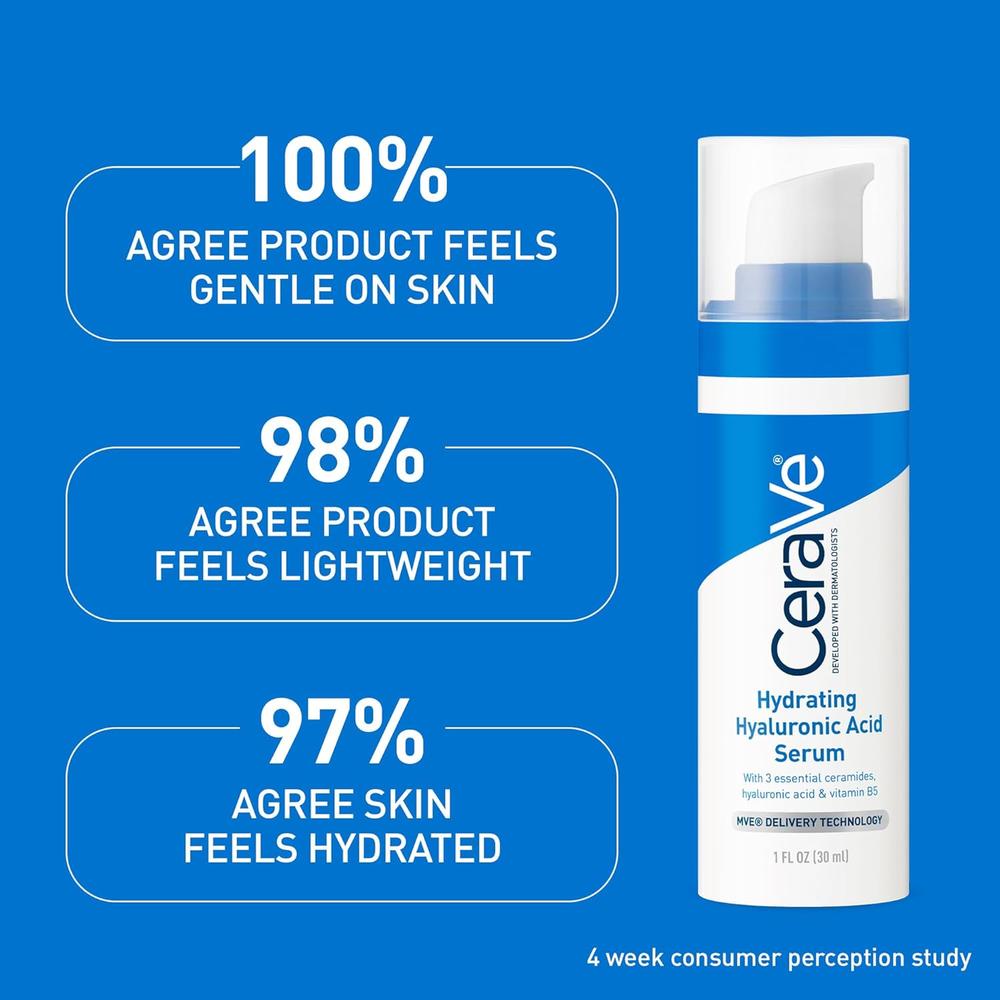 CERAVE SUERO FACIAL DE ÁCIDO HIALURÓNICO CON VITAMINA B5 1 OZ / 30 ML - 6