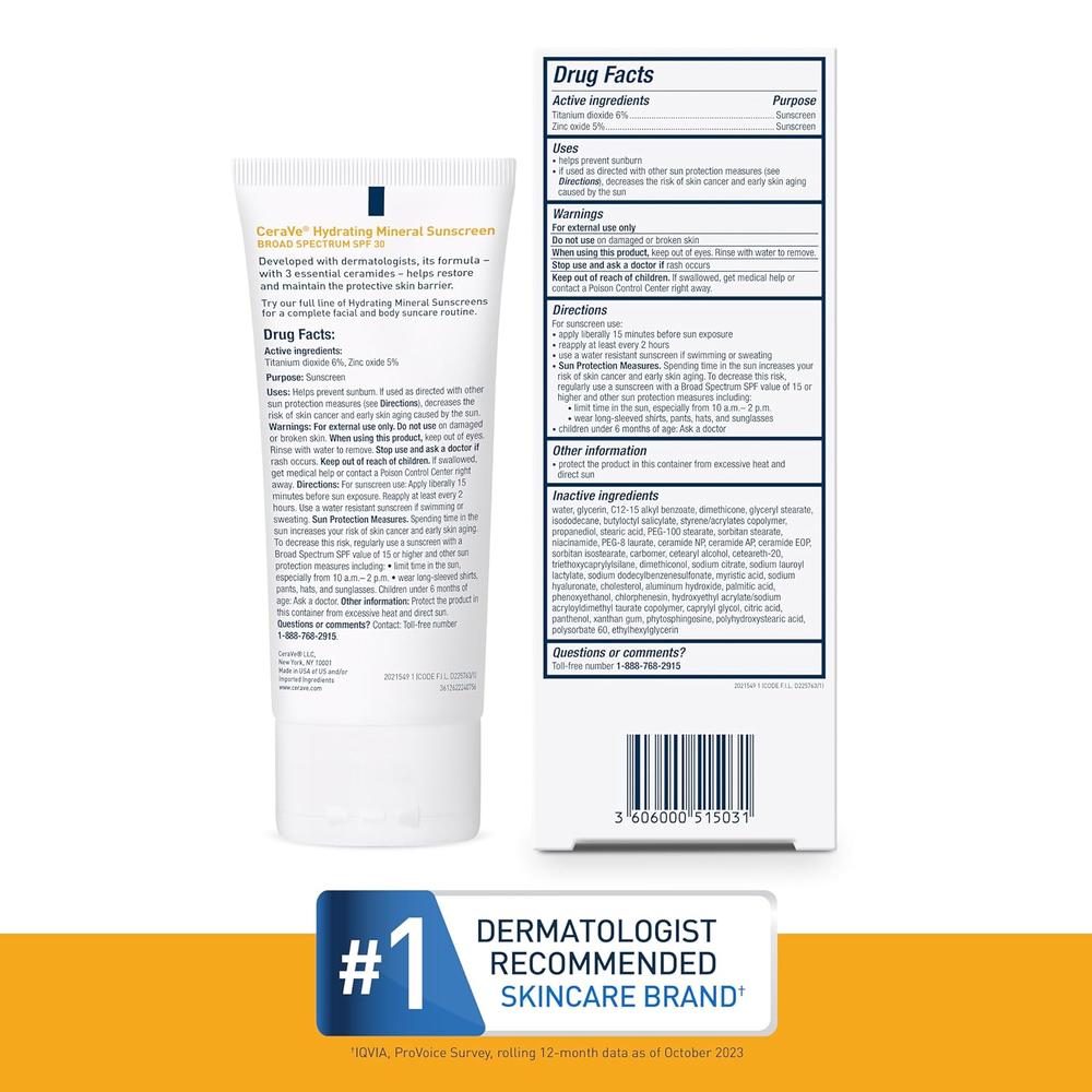 CERAVE PROTECTOR SOLAR FACIAL FPS 30 - 2.5 OZ / 75 ML - 6