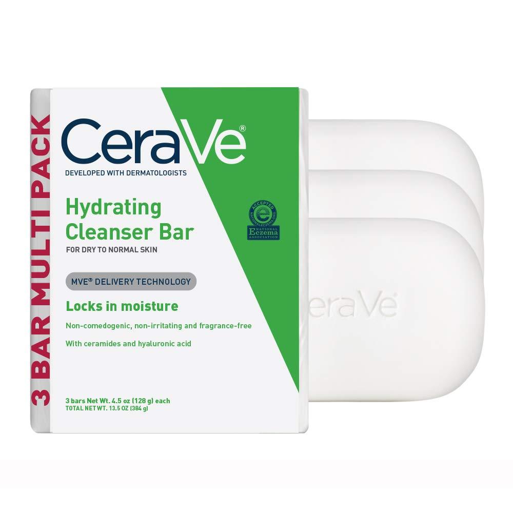 PACK 3 CERAVE BARRA LIMPIADORA HIDRATANTE 4.5 OZ / 128 GR C/U - 1
