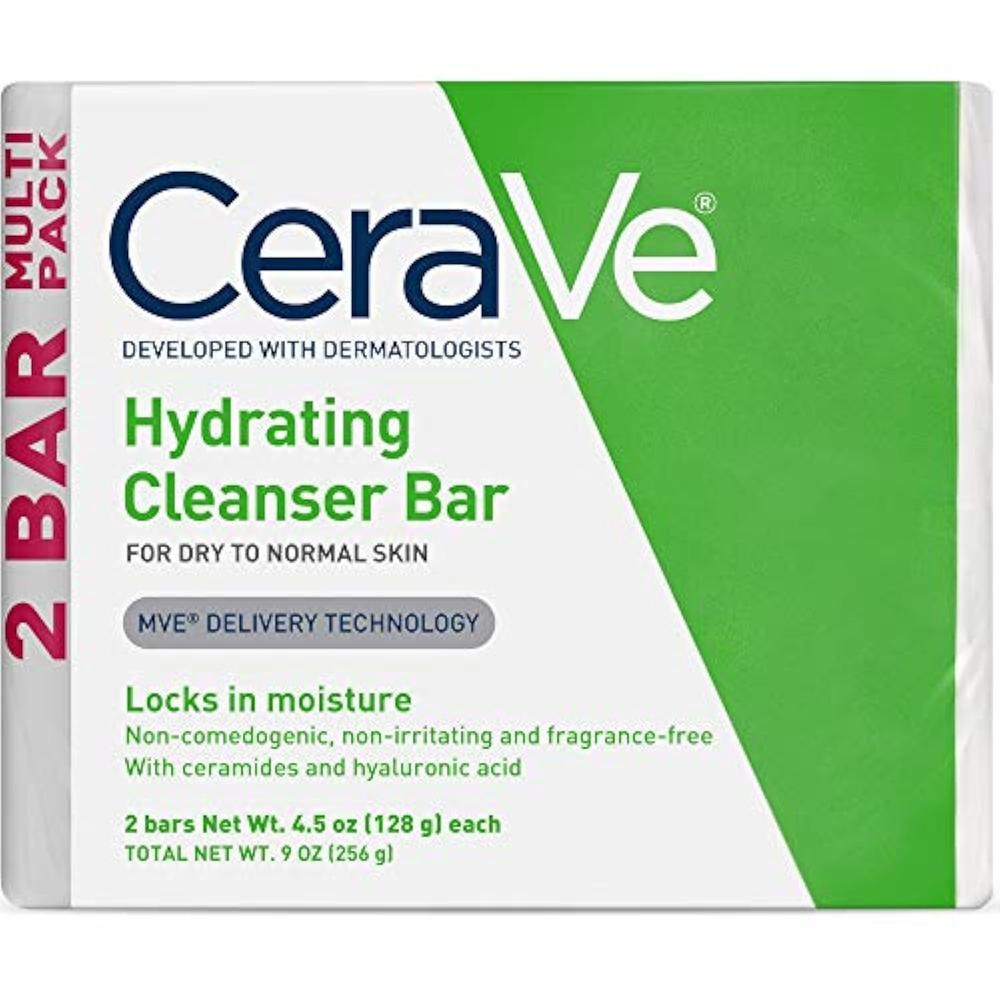 PACK 2 CERAVE BARRA LIMPIADORA HIDRATANTE 4.5 OZ / 128 GR C/U - 1