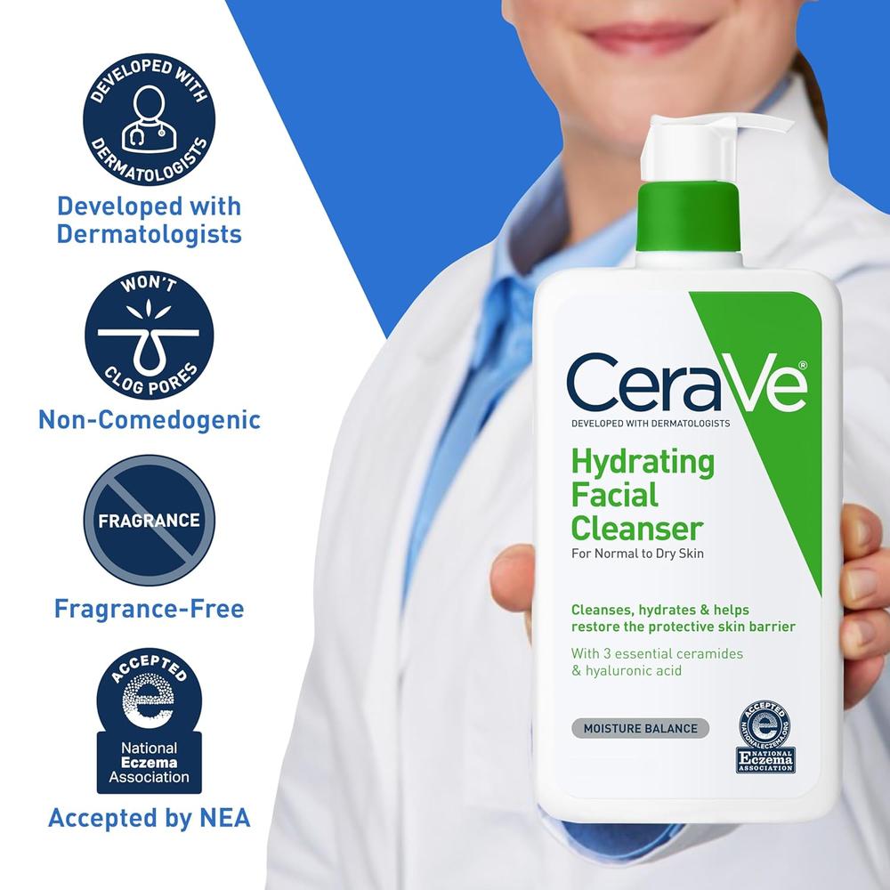 CERAVE LIMPIADOR FACIAL HIDRATANTE 8 OZ / 237 ML - 4