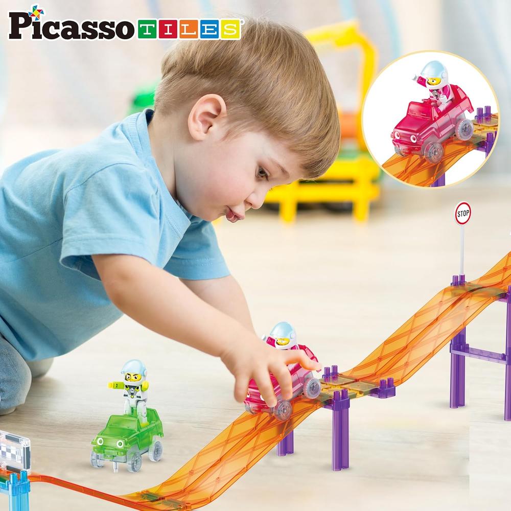 PISTA CARRERAS MAGNÉTICA CON AUTOS Y FIGURAS PICASSOTILES - 2