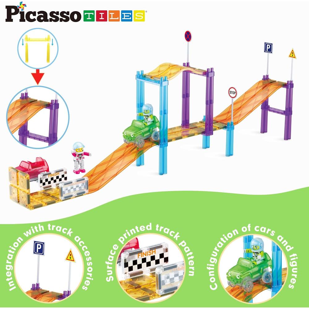 PISTA CARRERAS MAGNÉTICA CON AUTOS Y FIGURAS PICASSOTILES - 3