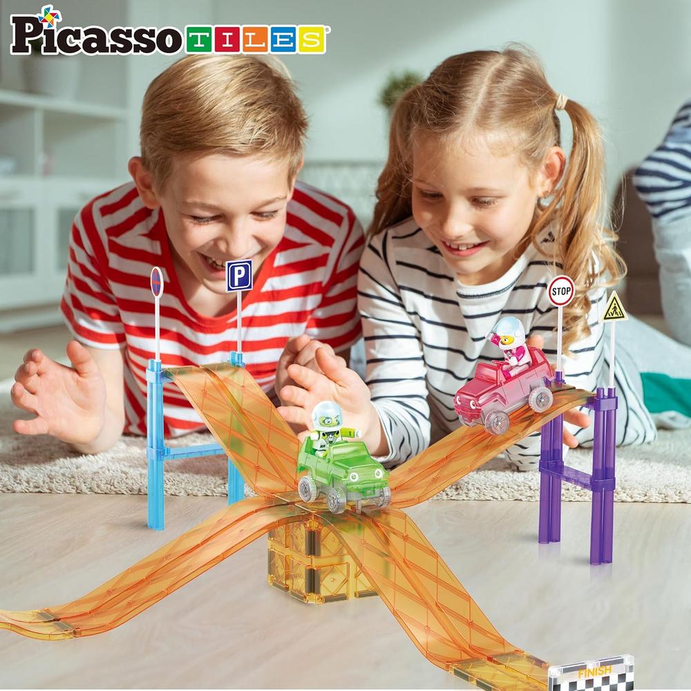 PISTA CARRERAS MAGNÉTICA CON AUTOS Y FIGURAS PICASSOTILES - 4
