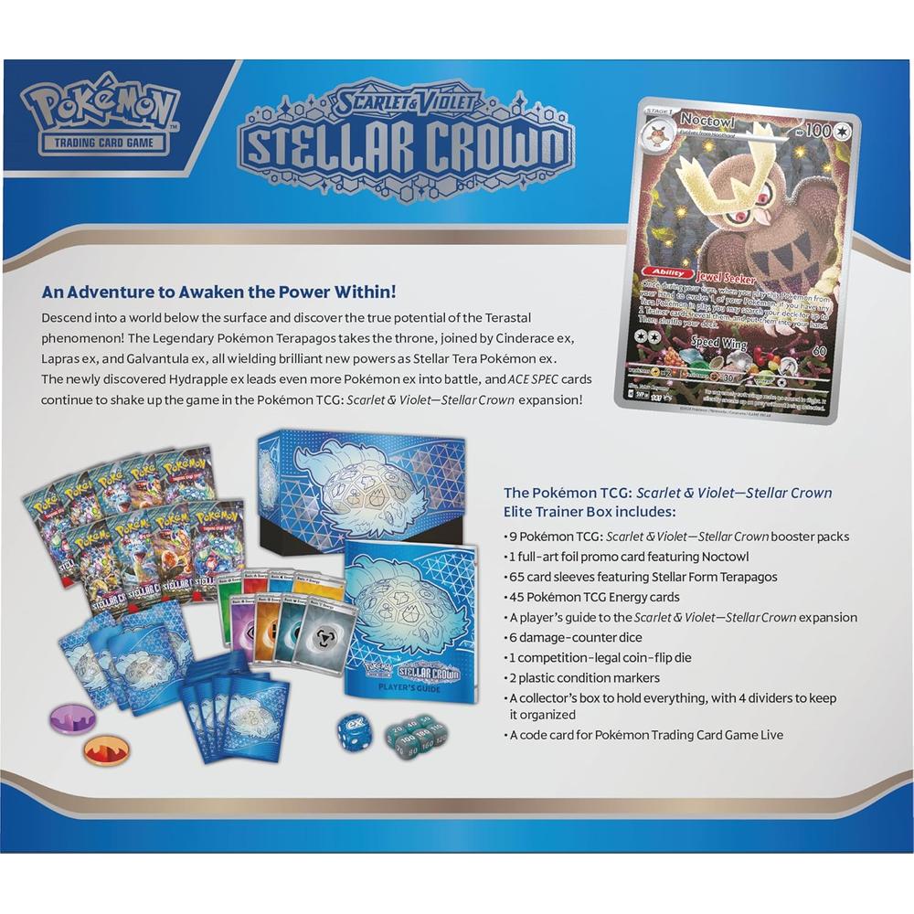 JUEGO DE CARTAS POKÉMON TCG SCARLET Y VIOLET STELLAR CROWN ELITE TRAINER BOX (INGLÉS) - 4
