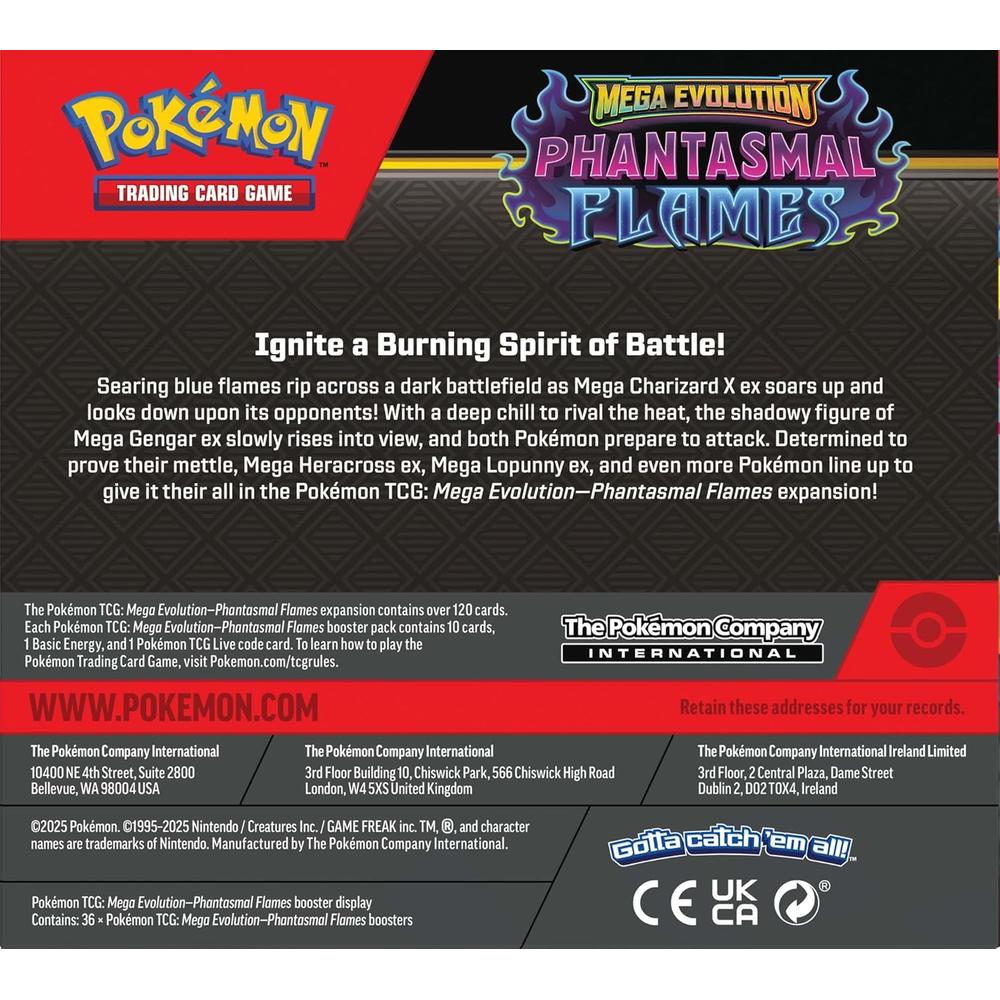 JUEGO DE CARTAS POKÉMON TCG MEGA EVOLUTION PHANTOM FLAMES BOOSTER DISPLAY BOX (INGLÉS) - 3
