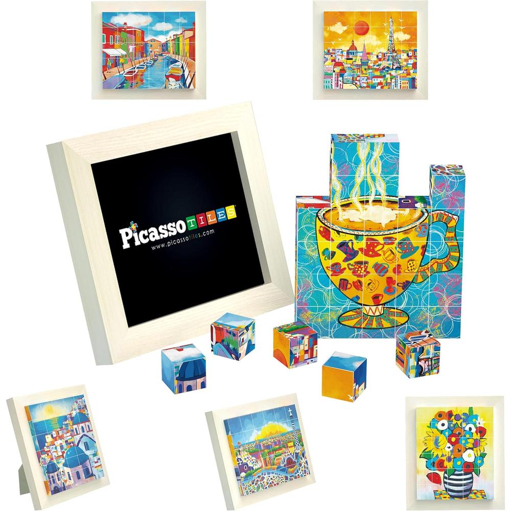 CUBOS MAGNÉTICOS ROMPECABEZAS 6 EN 1 ARTE PICASSOTILES - 1