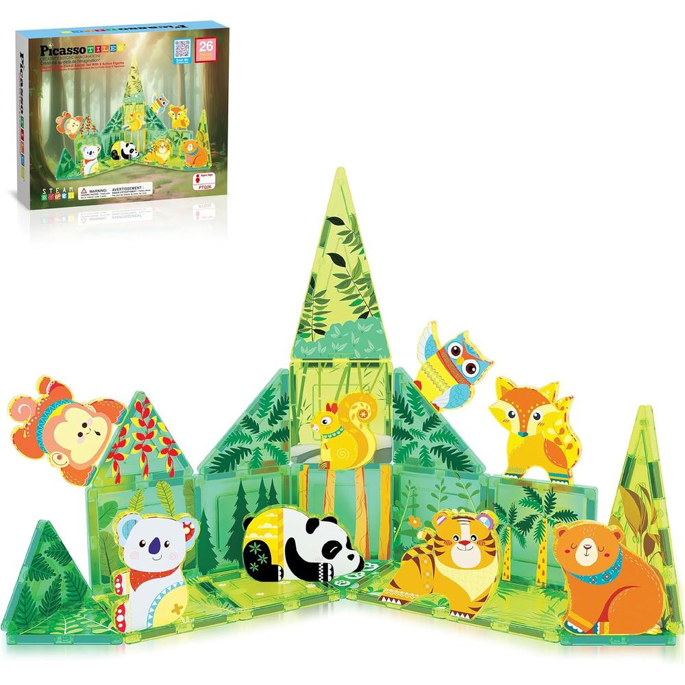 BLOQUES MAGNÉTICOS ANIMALES BOSQUE PTQ26 PICASSOTILES - 1