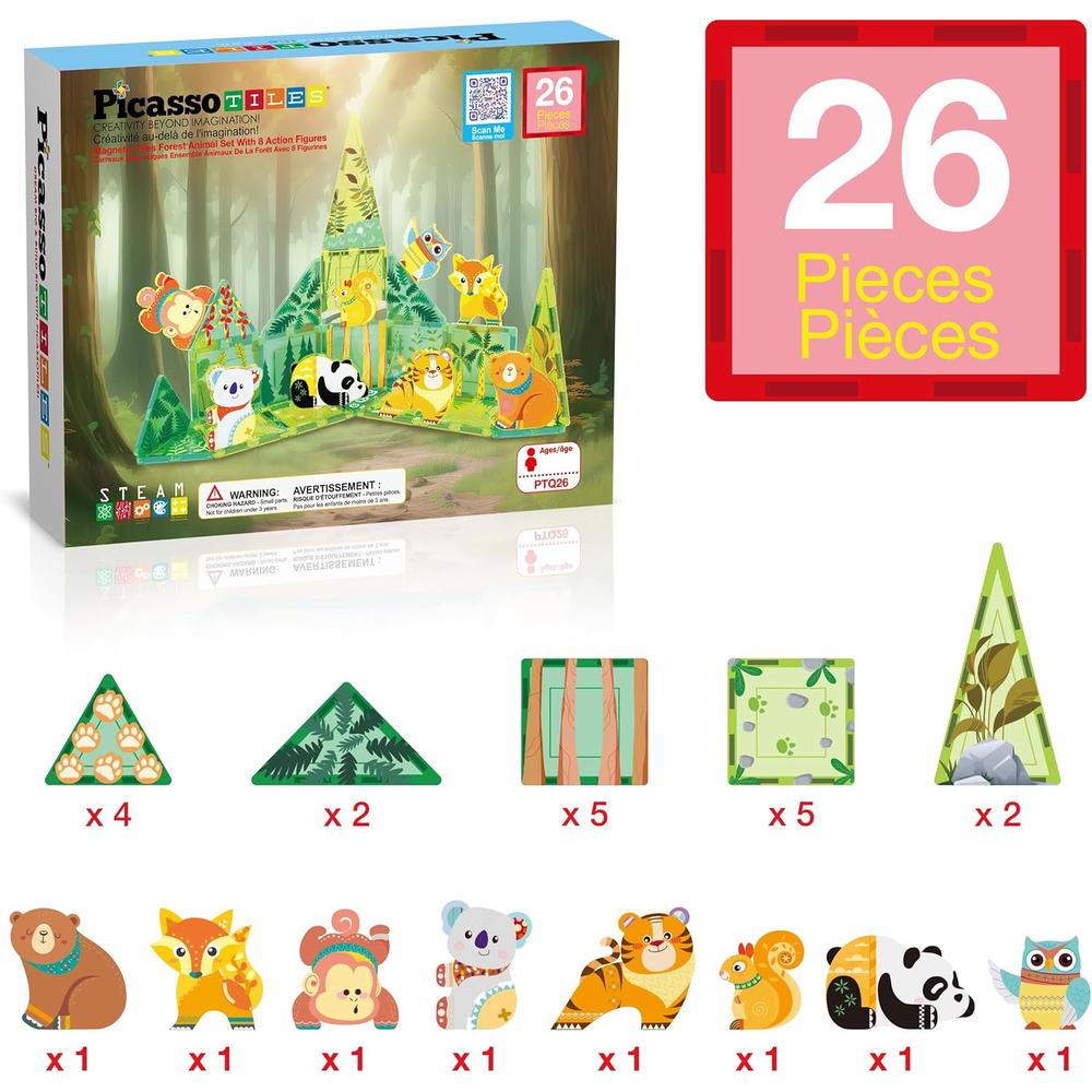 BLOQUES MAGNÉTICOS ANIMALES BOSQUE PTQ26 PICASSOTILES - 3