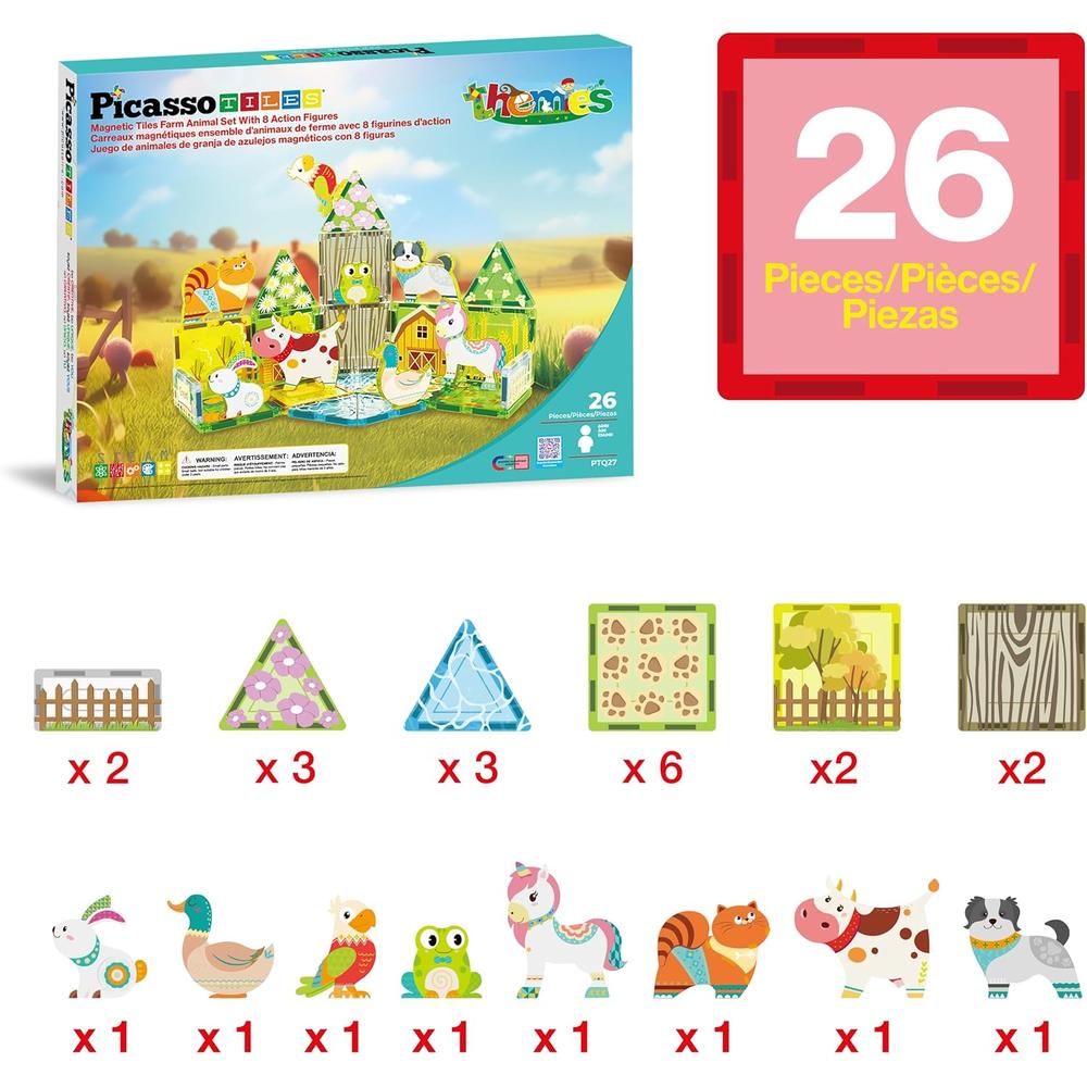 BLOQUES MAGNÉTICOS ANIMALES GRANJA PTQ27 PICASSOTILES - 3