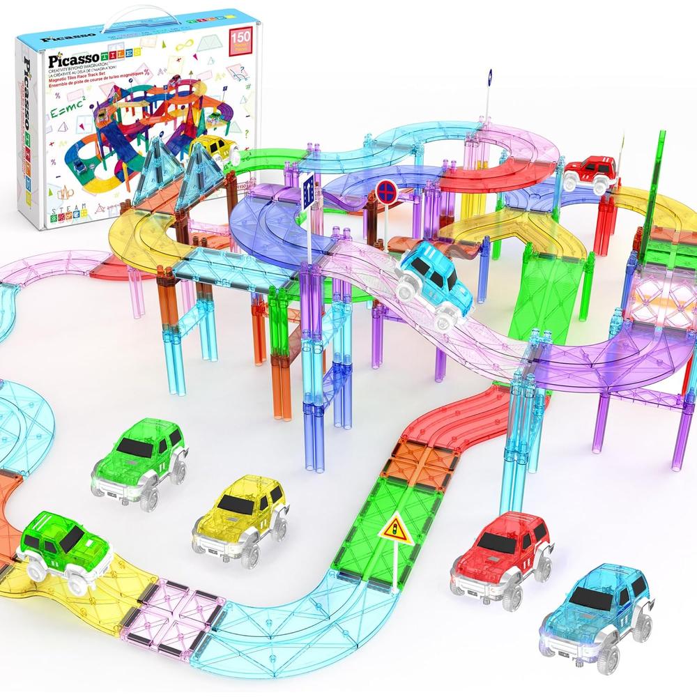 PISTA AUTOS MAGNÉTICA PTR150 CON 4 AUTOS PICASSOTILES - 1