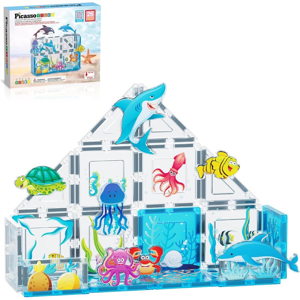 BLOQUES MAGNÉTICOS ANIMALES MARINOS PTQ25 PICASSOTILES - 1
